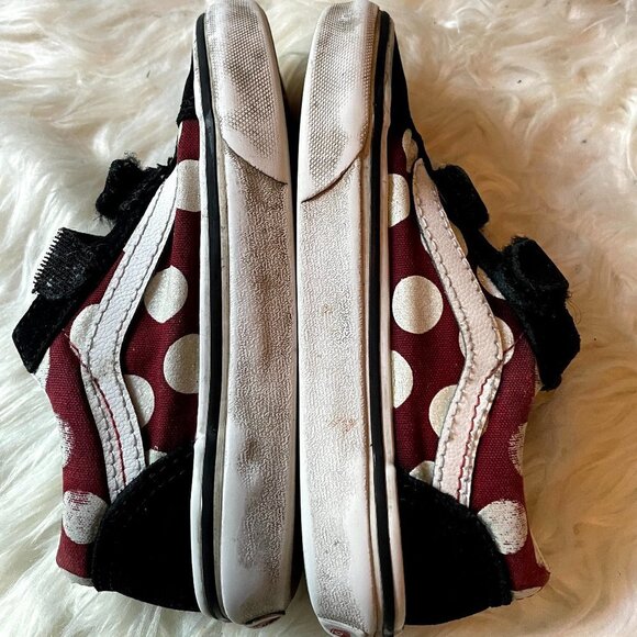 Vans Off The Wall Minnie Mouse Inspired Sneakers polka dots 12.5 - Picture 10 of 11